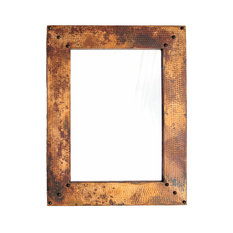 Hammered Copper Vanity Mirror - 27" x 21", Light