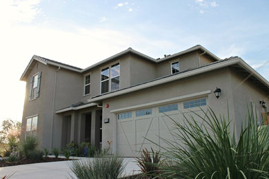 Home design - large transitional home design idea in Sacramento
