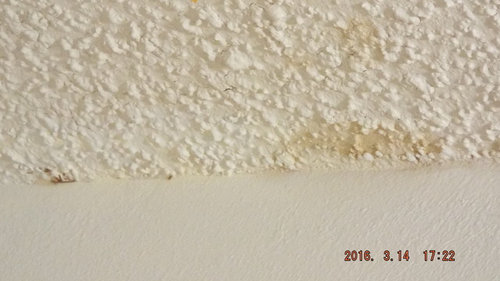 What Are These Stains On My Bathroom Ceiling Also Brown Stuff Oozing