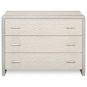 Textures Commode White 3 Drawers Chest