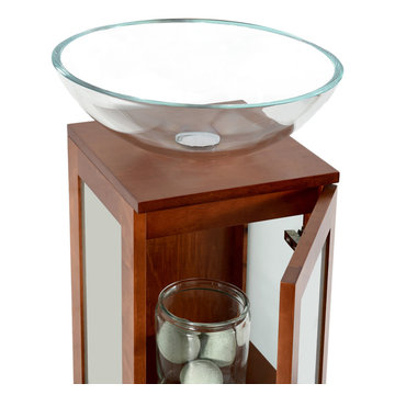 Maykke Solis 15" Contemporary Bathroom Vanity Set in Cinnamon
