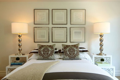 Inspiration for a contemporary bedroom remodel in New York