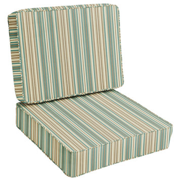 Sunbrella Gavin Mist Outdoor Corded Deep Seating Cushion Set, 23.5 in x 23 in