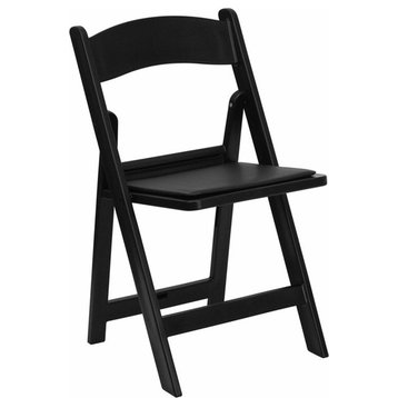 Hercules Series 1000 lb. Capacity Black Resin Folding Chair