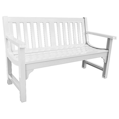 Charleston Bench in Glossy White