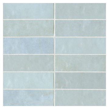 Cloe 2.5"x8" Artisan Ceramic Subway Tile, Baby Blue