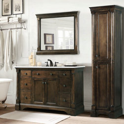 Antique 48 inch Single Sink Bathroom Vanity - Bathroom Vanities And Sink Consoles