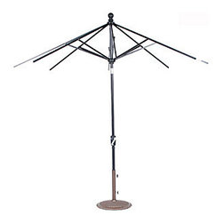 Christy Sports 9' Deluxe Push Button Tilt Aluminum Market Umbrella Frame Only - Outdoor Umbrellas
