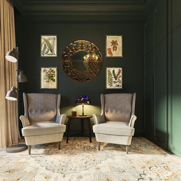 Reading Corner in the Hogwarts-Style Study, Cyprus Apartment