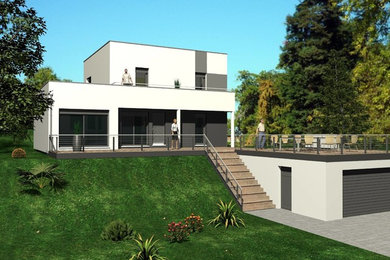 Projet maison contemporaine toit terrasse 2015-2016