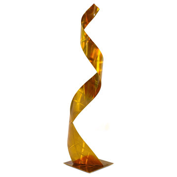 Abstract Metal Art 'Lady in Gold Sculpture', Elegant Home Decor