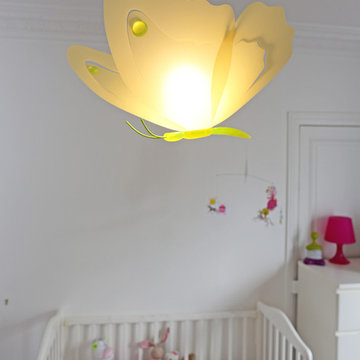 R&M Coudert Butterfly Ceiling light for Kids, Lime and Gold
