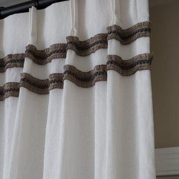 Turquoise Lattice and Custom Drapery Trim