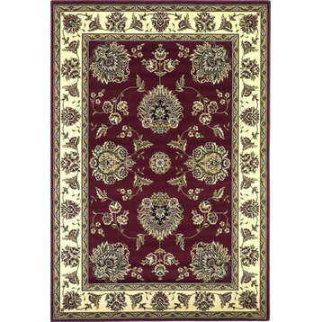 Cambridge 7340 Red, Ivory Floral Mahal, 2'3"x3'3"