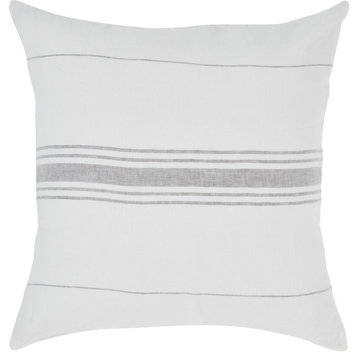 Makenna Decorative Pillow, Ivory and Grey