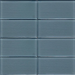 3x6 Glass Subway Tile Teal Blue - Tile