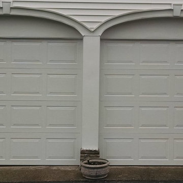 White Short Panel Overhead Garage Door
