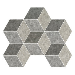 Wexford HDP&reg; Burlap, Wool, & Tweed Cube Dark Mosaic - Wall And Floor Tile