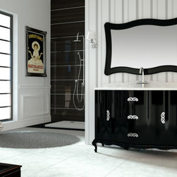 Venezia 52,7 inches bathroom vanity. Black - Bathroom Vanities And Sink Consoles