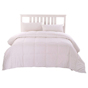 Cottonpure Sustainable Cotton Filled Breathable Hypoallergenic Comforter, King