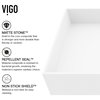 VIGO Bryant Grand Rectangular Matte StoneTM Vessel Bathroom Sink