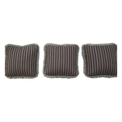 Custom Chenille Striped 19&rdquo; Pillows Set of 3 - Products