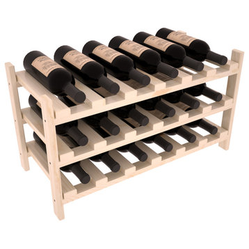 18-Bottle Stackable Wine Rack, Ponderosa Pine, Satin Finish