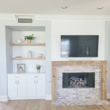Contemporary Coastal Fireplace Remodel