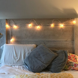 Wide Plank Reclaimed wood rustic Headboard - Headboards