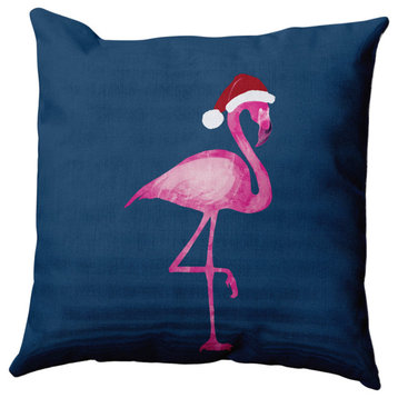 Snow Bird Decorative Throw Pillow, Navy, 26"x26"