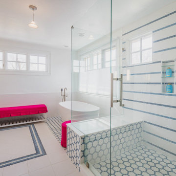 Glass Shower & Freestanding Tub