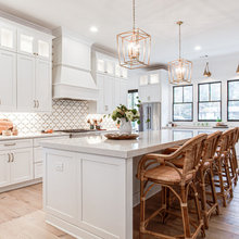 white on gold kitchen