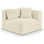Meridian Furniture - Shaggy Upholstered Chair, Cream, Corduroy Performance Fabric - Indulge in the allure of the Cream Corduroy Performance Fabric Shaggy Corner Chair by Meridian Furniture. Its captivating design and luxurious Cream Corduroy Performance Fabric elevate any space with effortless elegance. Crafted with precision and durability in mind, this stunning piece becomes the focal point of gatherings, fostering moments of connection and warmth. Embrace sophistication and style with the Shaggy Corner Chair, a testament to exquisite taste and timeless beauty.