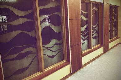 Inspiration for a modern hallway remodel in Cedar Rapids