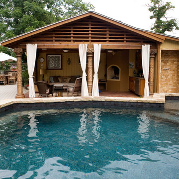 Rectilinear Pool with Elevated Spa