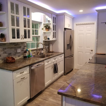 Transitional Kitchen Remodel Done in a White Shaker Door