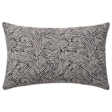 Linum Home Textiles Swish Decorative Pillow Cover, Dark Gray, Lumbar