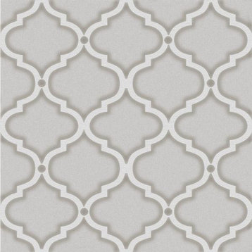 Riflessi Arabesque Hand Glazed Porcelain Tiles, Grigio, 1 Piece