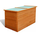 vidaXL - vidaXL Outdoor Storage Deck Box Chest for Patio Cushions Tools Solid Fir Wood - This waterproof wooden storage box presents an ideal patio storage solution for cushions, pillows, extra blankets, or other items lying around in the garden or on the patio. Thanks to its high-quality fir wood, the storage chest is easy to clean, hard-wearing and suitable for daily outdoor use. The waterproof polyester roof and water-resistant paint finish also protect your items from moisture.