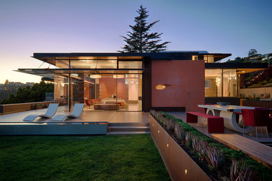 Home design - large contemporary home design idea in San Francisco