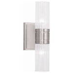 Livex Lighting - Livex Lighting 50692-91 Midtown - 2 Light Bath Vanity in Midtown Style - 11.5 In - Midtown 2 Light Bath Brushed Nickel ClearUL: Suitable for damp locations Energy Star Qualified: n/a ADA Certified: YES  *Number of Lights: 2-*Wattage:60w Candelabra Base bulb(s) *Bulb Included:No *Bulb Type:Candelabra Base *Finish Type:Brushed Nickel
