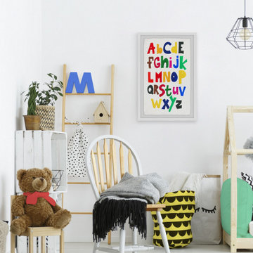 "Colored Alphabet" Framed Painting Print