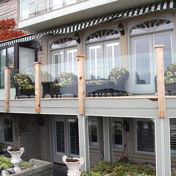 High decks over 6 feet above grade.