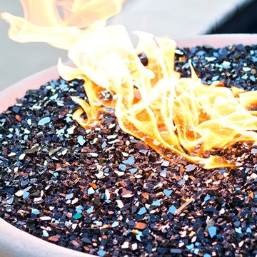 Fire Feature With Fireglass