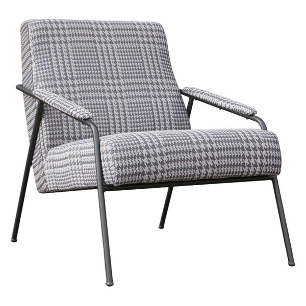 Pasargad Home Arthur Modern Posh Houndstooth Accentchair