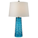 Elk Home - Elk Home D2619 Hammered Glass - One Light Table Lamp - Hammered Glass Table Lamp in Blue withHammered Glass One L Blue Pure White Line