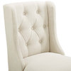 Baronet Counter Bar Stool Upholstered Fabric Set of 2, Beige