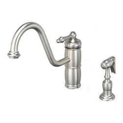 Artisan Premium Series Kitchen Faucet w/ Side Spray - Kitchen Faucets