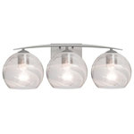 Besa Lighting - Besa Lighting 3WC-JILLYCL-SN Jilly - 3 Light Bath Vanity - Bulb Shape: T10  Dimable: Yes