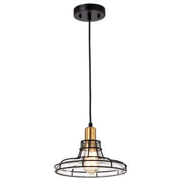 Gianna Transitional 1 Light Burnished Brass Mini Pendant Ceiling Fixture 10"Wide